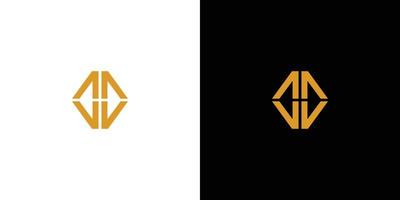 Simple dan modern letter MW initials logo design vector