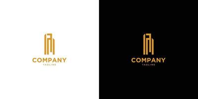 Unique and modern apartment logo design vector