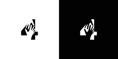 diseño de logotipo de humanidad único y moderno vector