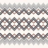 Geometric square line zig zag shape ethnic morocco brown cream modern color style seamless pattern background. Use for fabric, textile, interior decoration elements, upholstery, wrapping. vector