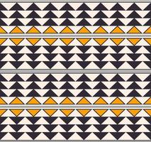 Fondo de patrón sin costuras de forma de triángulo geométrico simple abstracto. diseño étnico tribal de color negro-amarillo. uso para telas, textiles, elementos de decoración de interiores, tapicería, envoltura. vector