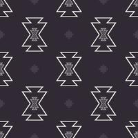 Native aztec geometric simple pattern seamless background. Ethnic tribal monochrome dark blue color minimal design. Use for fabric, textile, interior decoration elements, upholstery, wrapping. vector