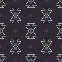 Native aztec geometric simple pattern seamless background. Ethnic tribal monochrome dark blue color minimal design. Use for fabric, textile, interior decoration elements, upholstery, wrapping. vector