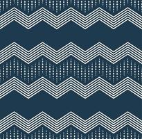 Ethnic tribal simple geometric zig zag line border shape seamless pattern blue color background. Use for fabric, textile, interior decoration elements, upholstery, wrapping. vector