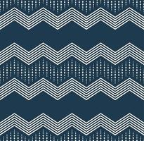 étnico tribal simple geométrico zig zag línea borde forma patrón sin costuras color azul fondo. uso para telas, textiles, elementos de decoración de interiores, tapicería, envoltura. vector