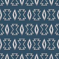 Native aztec and rhombus shape seamless background. Ethnic tribal blue color simple pattern design. Use for fabric, textile, interior decoration elements, upholstery, wrapping. vector