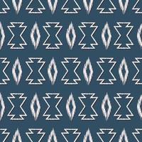 Native aztec and rhombus shape seamless background. Ethnic tribal blue color simple pattern design. Use for fabric, textile, interior decoration elements, upholstery, wrapping. vector