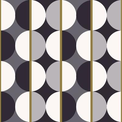 Retro classic color half-circle gold lines geometric shape seamless pattern background. Use for fabric, textile, interior decoration elements, upholstery, wrapping.