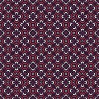 Geometric flower shape grid seamless pattern on red purple color background. Batik or sarong pattern. Use for fabric, textile, interior decoration elements, upholstery, packaging, wrapping. vector