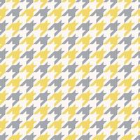 Houndstooth traditional seamless pattern random yellow grey color background. Use for fabric, textile, interior decoration elements, wrapping. vector
