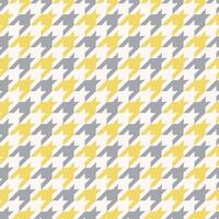 Houndstooth traditional seamless pattern random yellow grey color background. Use for fabric, textile, interior decoration elements, wrapping. vector