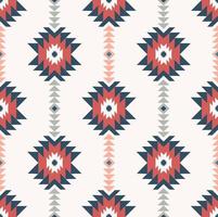 Modern vintage colorful native aztec tribal with triangle geometric shape pattern design seamless background. Use for fabric, textile, interior decoration elements, upholstery, wrapping. vector