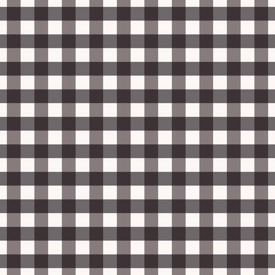 Simple small checkered plaid tattersall seamless pattern dark brown grey color background. Use for fabric, textile, packaging, interior decoration elements, wrapping.