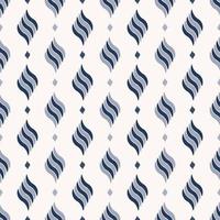 Abstract small wavy line grid in diamond or rhombus shape seamless background. Blue color pattern design. Use for fabric, textile, interior decoration elements, upholstery, wrapping. vector