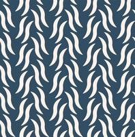 Abstract small white cream color wavy line seamless pattern design on blue background. Use for fabric, textile, interior decoration elements, upholstery, wrapping. vector