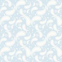 Paisley random shape seamless pattern with light blue color background. Use for fabric, textile, interior decoration elements, upholstery, wrapping. vector