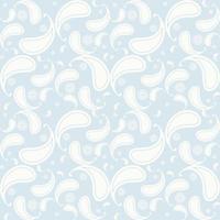 patrón sin costuras de forma aleatoria paisley con fondo de color azul claro. uso para telas, textiles, elementos de decoración de interiores, tapicería, envoltura. vector