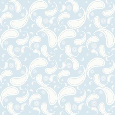 Paisley random shape seamless pattern with light blue color background. Use for fabric, textile, interior decoration elements, upholstery, wrapping.