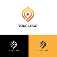 mezquita con logo, forma degradada y monocromática. emblema abstracto, concepto de diseño, logotipo, elemento de logotipo para plantilla vector