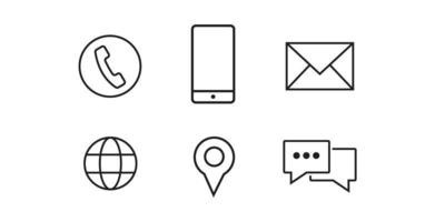 Contact us icon vector set. Communication flat icon.