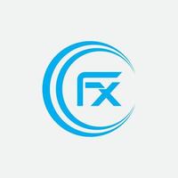 Creative FX letter logo design vector