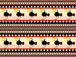 hornbill cartoon character seamless pattern background vector