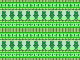 crocodile cartoon character seamless pattern on green background vector