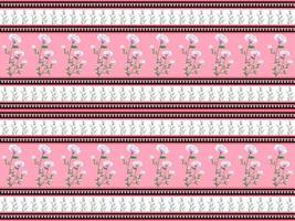 flower seamless pattern on pink background vector