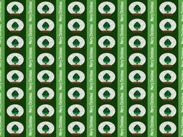 Christmas snowball pattern on green background vector