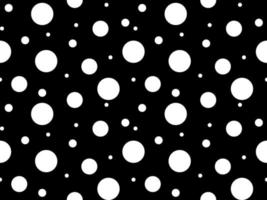 white circle shape seamless pattern on black background vector