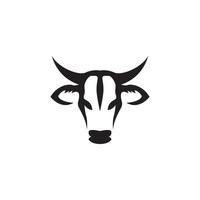 HEAD ANIMAL COW MASCOT LOGO SYMBOL VECTOR ILLUSTRATION DESIGN