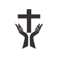 plantilla de logotipo de la iglesia símbolo cristiano jesús cruz vector logo icono símbolo ilustración diseño