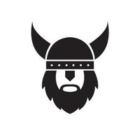 viking head logo vector icono símbolo ilustración diseño moderno