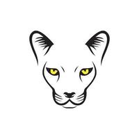 cabeza león tigre guepardo mascota logotipo símbolo vector ilustración diseño