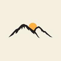 adventure mountain hipster logo template vector icon symbol illustration design