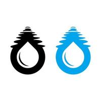 Water drop icon vector template