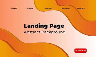 Landing Page Website Background, Orange Color vector