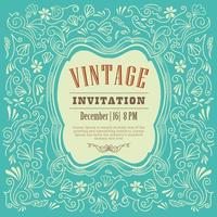 vector de plantilla vintage de diseño de tarjeta de invitación