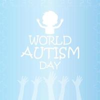 World Autism Awareness Day. April 2nd. Templates for cards, posters with text inscriptions. vector