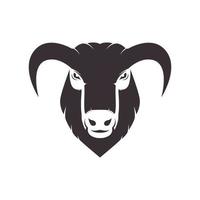 head vintage goat with good horn logo design, vector graphic symbol icon illustration creative idea