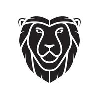 face lion black modern logo design, vector graphic symbol icon illustration creative idea