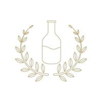 diseño de logotipo de lujo de perfume de botella hipster, símbolo gráfico vectorial icono ilustración idea creativa vector