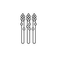 Outline icon of asparagus vector illustration