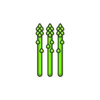 Cartoon icon of asparagus vector illustration