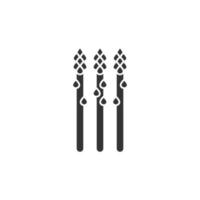 Silhouette icon of asparagus vector illustration