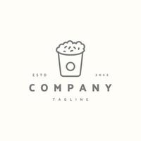 Popcorn premium icon sign symbol. Hipster vintage logo vector