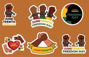 Juneteenth freedom illustration Sticker vector