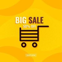 big sale yellow and black abstract sale banner promotion elegant vector