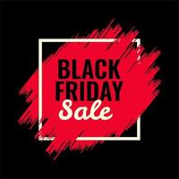 black friday red and black abstract sale banner roadside vector