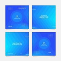 social media post promotion business set vector